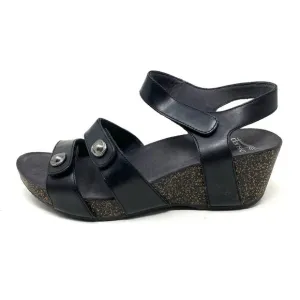 Dansko SAVANNAH BLACK WAXY BURNISHED Sandals