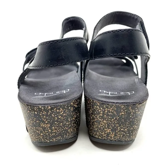 Dansko SAVANNAH BLACK WAXY BURNISHED Sandals