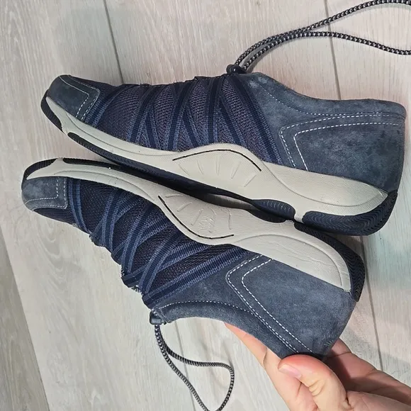 Dansko Women Leather Oitdoor Blue Casual Shoes Sneakers Sz 41/10.5-11