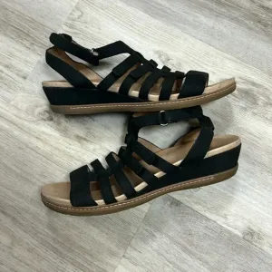 Dansko Women's Black Leather Athena Gladiator Comfort Sandals / 1531470300 / 8