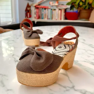 Deep Brown Bow Wonder Heels
