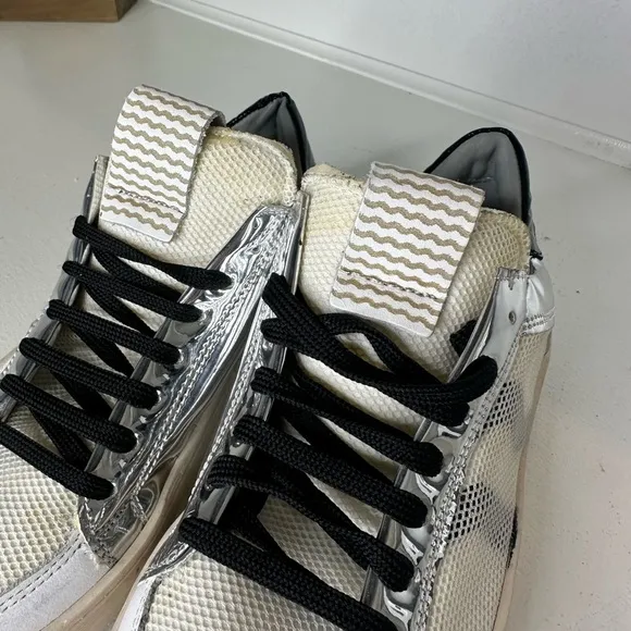 Designer Italian Piranha Sneaker Casual Blackk and White - size 38 EU US 8