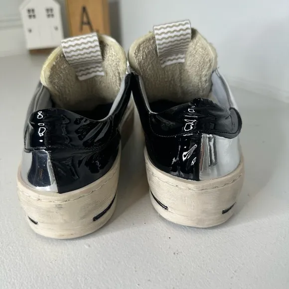 Designer Italian Piranha Sneaker Casual Blackk and White - size 38 EU US 8