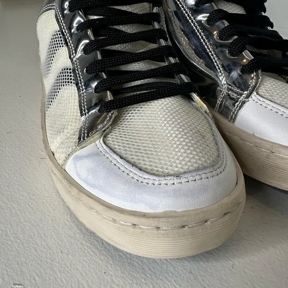 Designer Italian Piranha Sneaker Casual Blackk and White - size 38 EU US 8