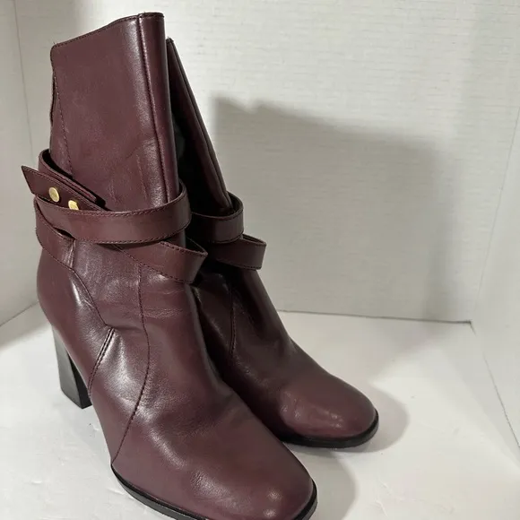Diane Von Furstenberg Leather Boots Sz 9 1/2