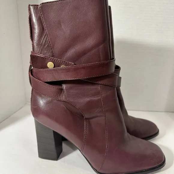 Diane Von Furstenberg Leather Boots Sz 9 1/2