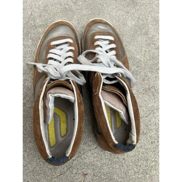 Diesel Mens Sneakers Suede and Silver Leather