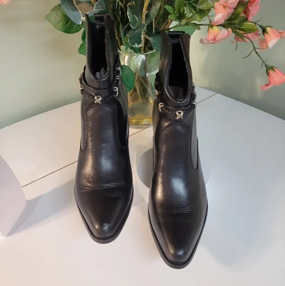 Dingo leather western boots short ankle height booties cowboy VTF EUC