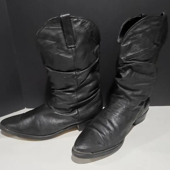 Dingo Men's Black Leather Western Cowboy Boots