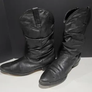 Dingo Men's Black Leather Western Cowboy Boots