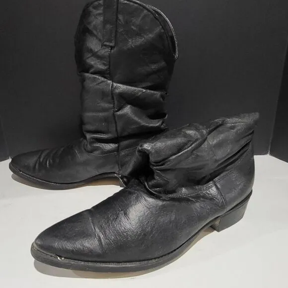 Dingo Men's Black Leather Western Cowboy Boots