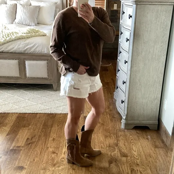 Dingo Tan Suede Leather Fringe Boots