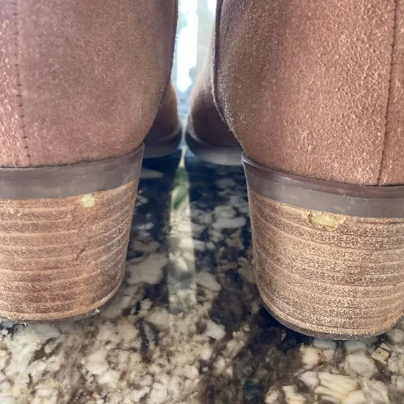 Dingo Tan Suede Leather Fringe Boots
