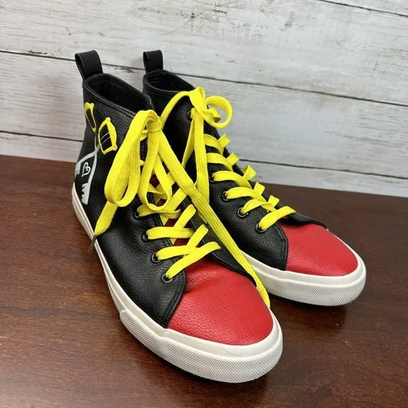 Disney Kingdom Hearts Men's 7 Women's 8.5* High Top Lace Up Sneakers Multi Color
