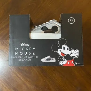 Disney Mickey Mouse Silver and Black Ladies character sneakers Size 9 NWT