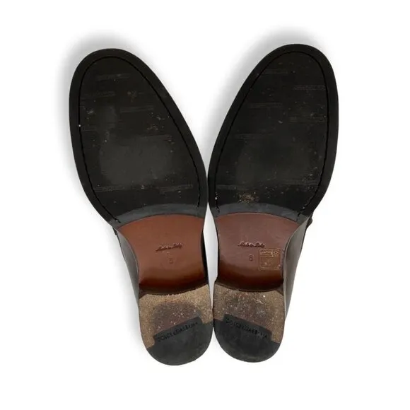 Dolce &amp; Gabbana brown leather men loafers size 8