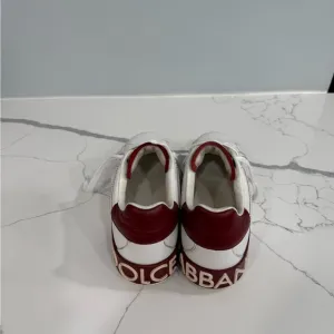 Dolce &amp; Gabbana White and Red Casual Sneakers