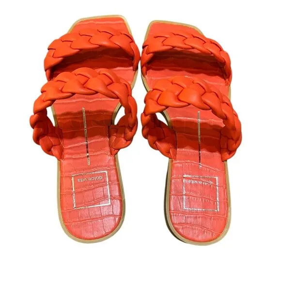 Dolce Vita Indy Slide Sandals - Size 6.5 - Color: Persimmon Stella