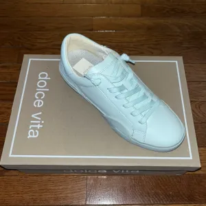Dolce Vita Leather Zina 360 Lace Up Sneakers Seafoam Color Women’s Size 7