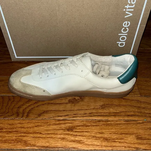 Dolce Vita Nelson Lace Up Sneakers White, Cream &amp; Green Women’s Size 8
