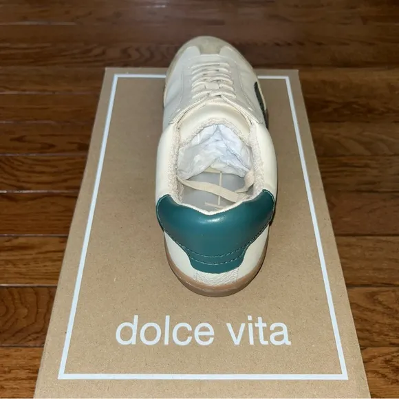 Dolce Vita Nelson Lace Up Sneakers White, Cream &amp; Green Women’s Size 8