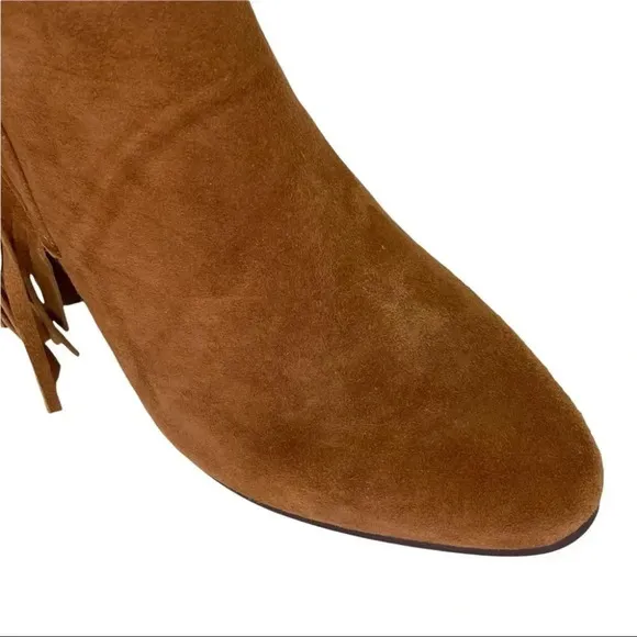 Dolce Vita Rhoda Tan Suede Tasseled Womens Ankle Boots Size 6M