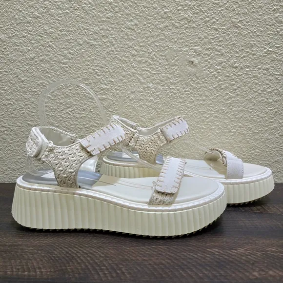 Dolce Vita Women's Debra Ivory Platform NEW Suede Sandals Size 9