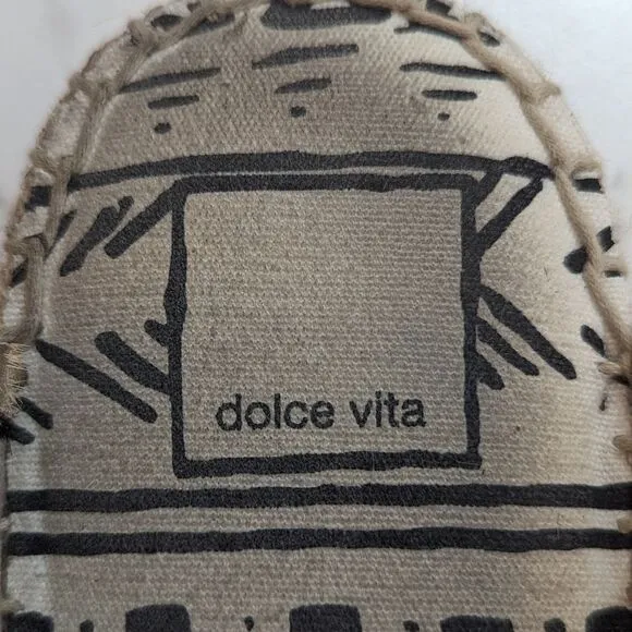 Dolce Vita Women's Leopard Print Calf Hair Slip On Espadrille Flats Mules 10