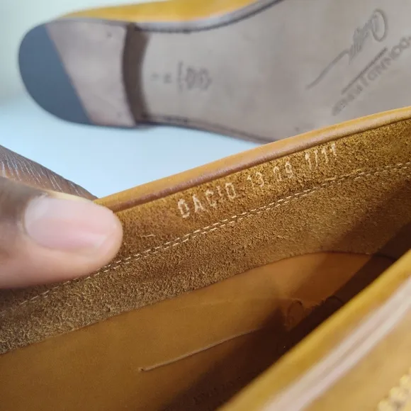 Donald J Pliner Dacio D9 M130 Tan Dipped Calf Leather Loafers Men's Sz 13 M