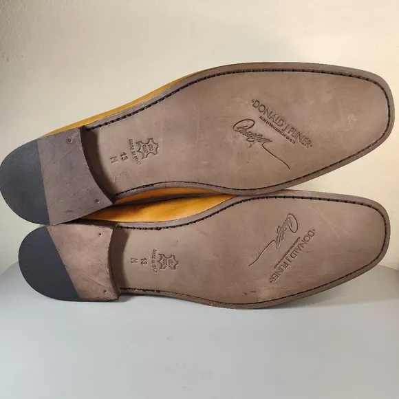 Donald J Pliner Dacio D9 M130 Tan Dipped Calf Leather Loafers Men's Sz 13 M