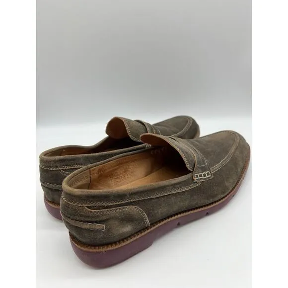 Donald J. Pliner Enzio-Ma Mens Distressed Suede Leather Loafers Size 11🛒