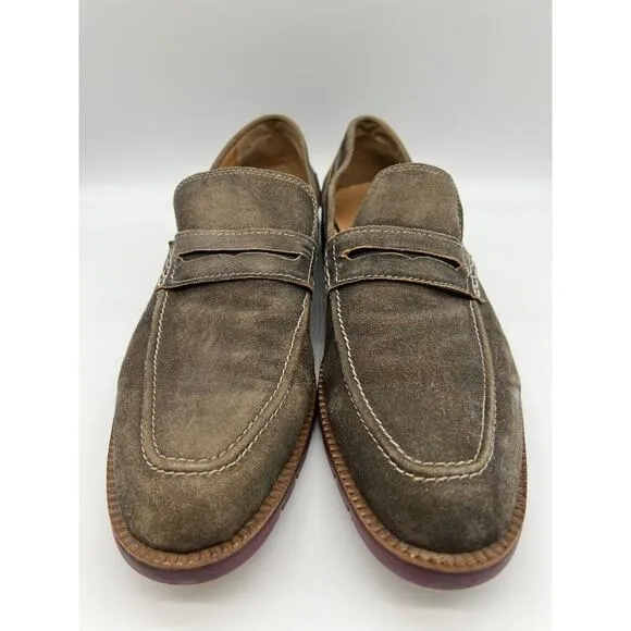 Donald J. Pliner Enzio-Ma Mens Distressed Suede Leather Loafers Size 11🛒