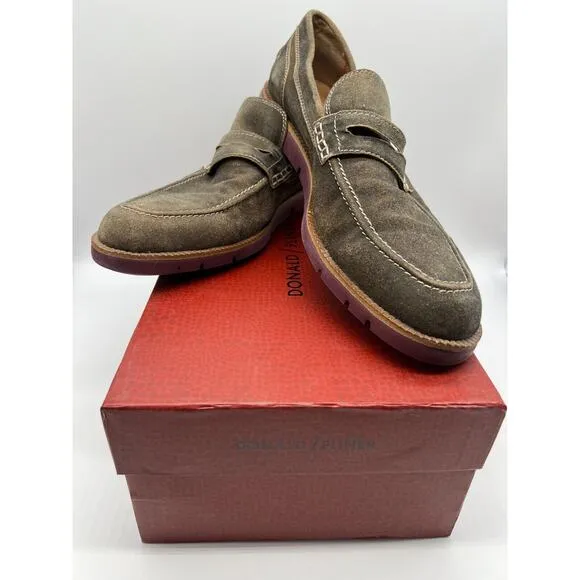 Donald J. Pliner Enzio-Ma Mens Distressed Suede Leather Loafers Size 11🛒