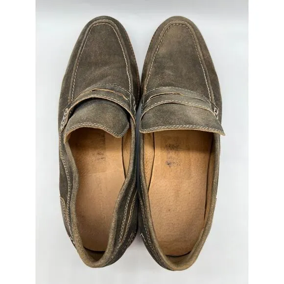 Donald J. Pliner Enzio-Ma Mens Distressed Suede Leather Loafers Size 11🛒