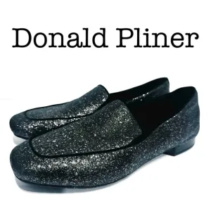 Donald J Pliner Honey Black Slip On Loafers Size 7.5