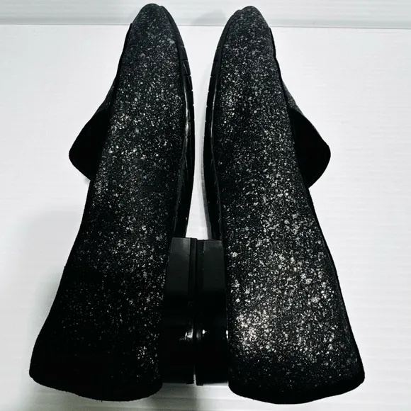 Donald J Pliner Honey Black Slip On Loafers Size 7.5