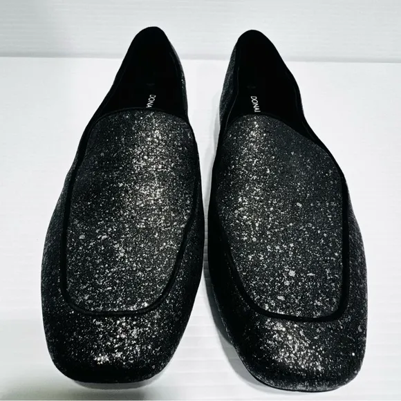 Donald J Pliner Honey Black Slip On Loafers Size 7.5