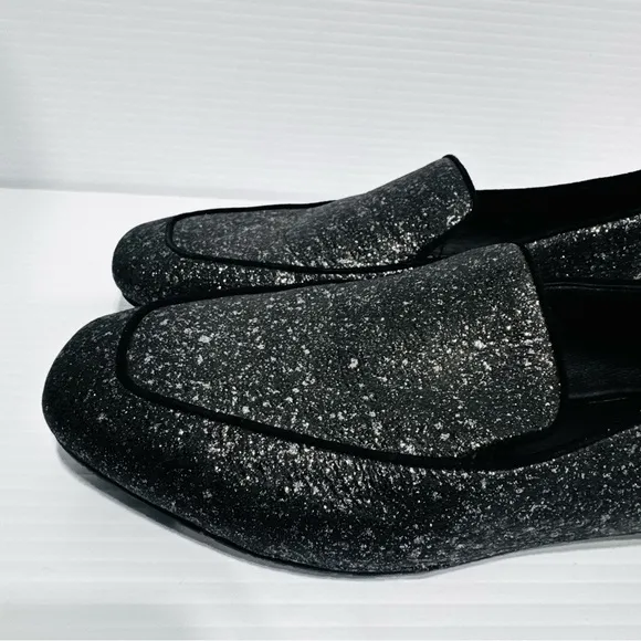 Donald J Pliner Honey Black Slip On Loafers Size 7.5
