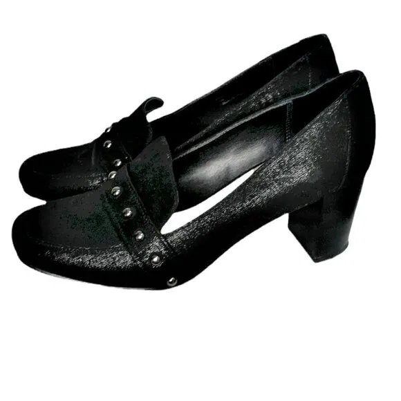 DONALD J. Pliner Loafers Leather Studded Heeled