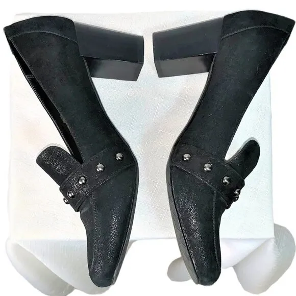 DONALD J. Pliner Loafers Leather Studded Heeled