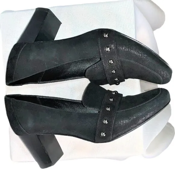 DONALD J. Pliner Loafers Leather Studded Heeled