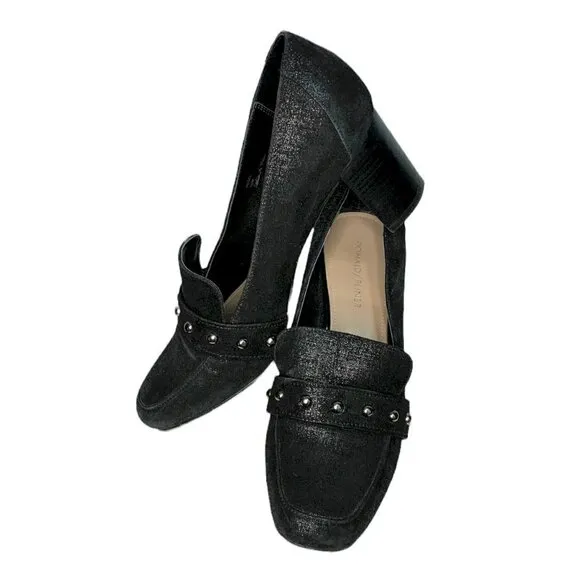 DONALD J. Pliner Loafers Leather Studded Heeled