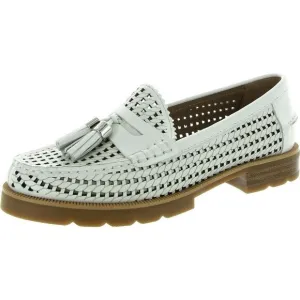Donald J. Pliner Womens Lenny 2 White Tassel Leather Loafers New