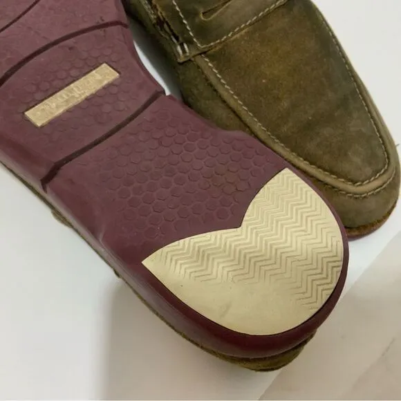 Donald J. Pliner Enzio-Ma Mens Distressed Suede Leather Loafers Size 11.5