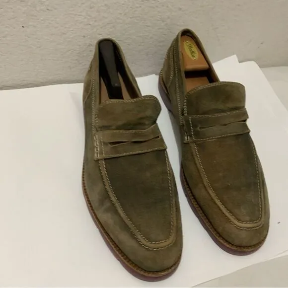 Donald J. Pliner Enzio-Ma Mens Distressed Suede Leather Loafers Size 11.5