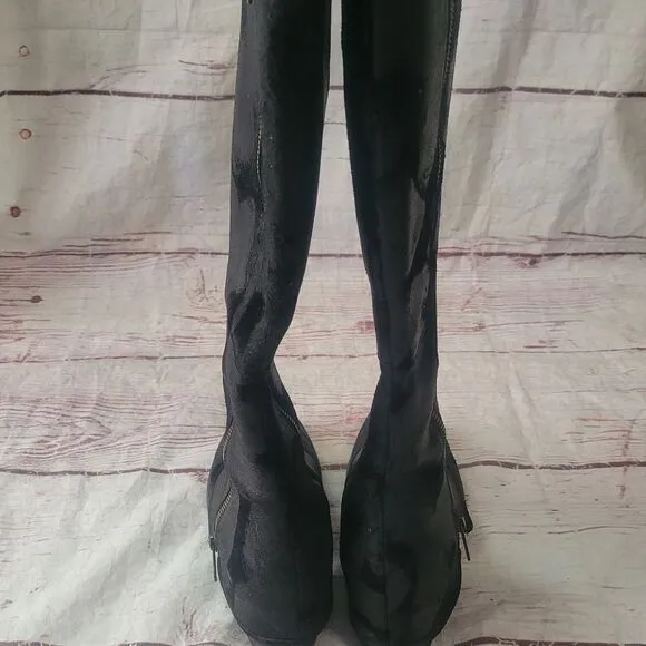 Donald J Pliner Duck Feathers Riding Boots Size 7