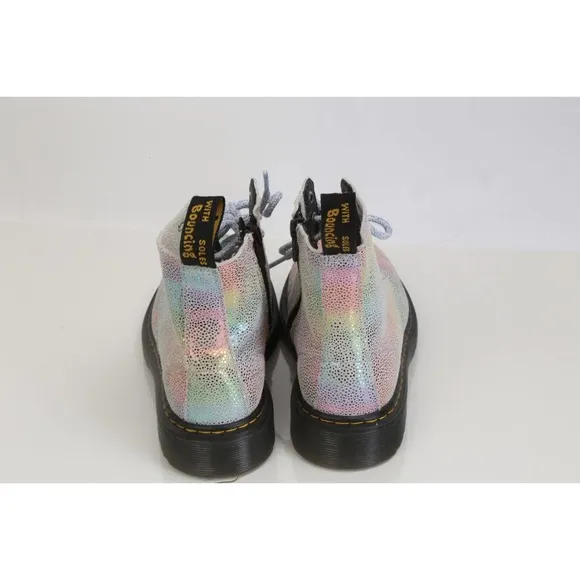 Dr. Martens 1460 Pascal Iridescent 8-Eye Boot Rainbow Boots Size 2