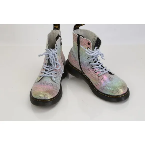 Dr. Martens 1460 Pascal Iridescent 8-Eye Boot Rainbow Boots Size 2
