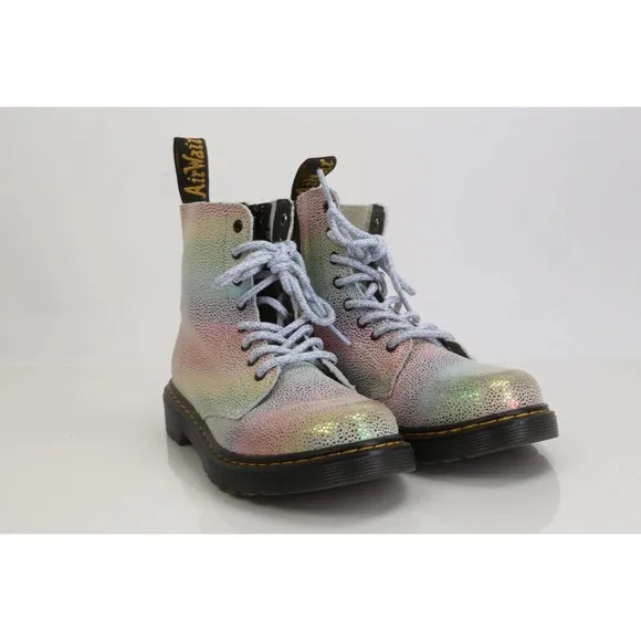 Dr. Martens 1460 Pascal Iridescent 8-Eye Boot Rainbow Boots Size 2