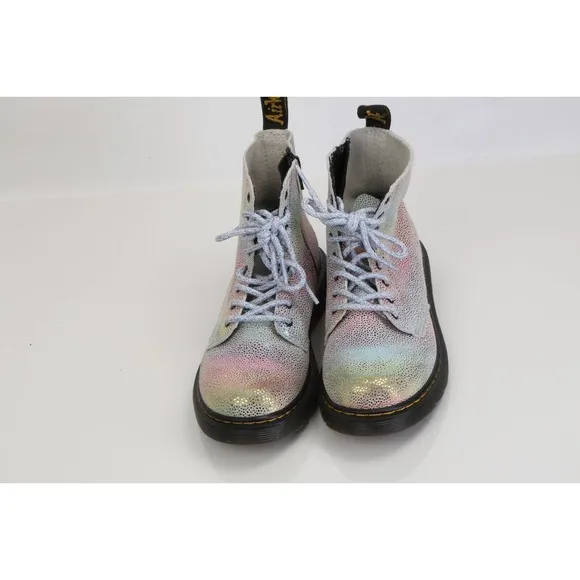 Dr. Martens 1460 Pascal Iridescent 8-Eye Boot Rainbow Boots Size 2